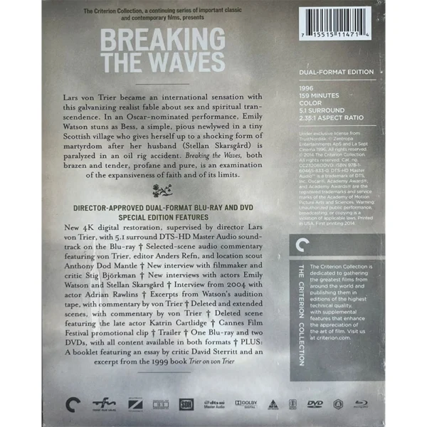 Breaking The Waves Criterion Collection out of print digipak Blu-ray UK