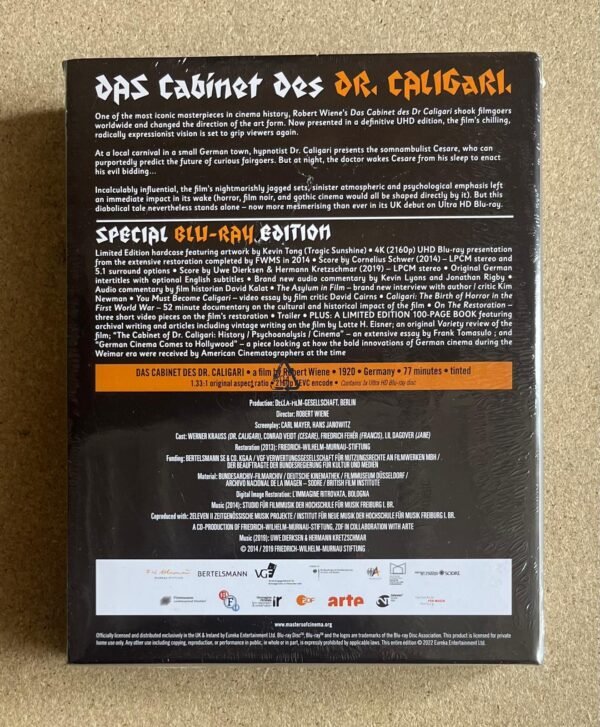 Das Cabinet des Dr. Caligari Eureka 4K UHD blu-ray