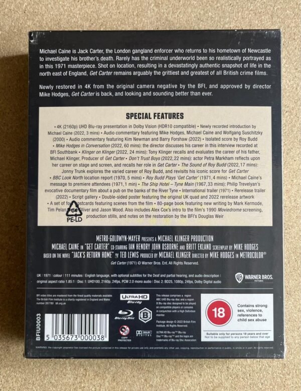Get Carter BFI 4K UHD Blu-ray