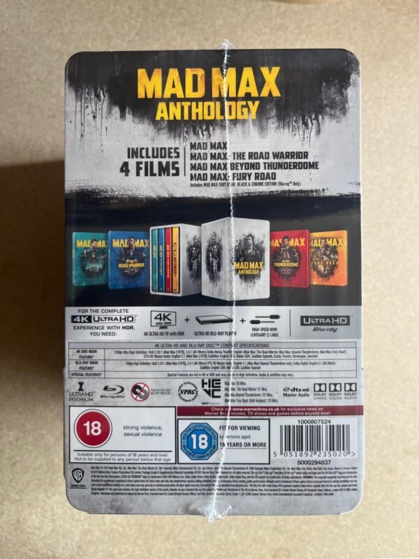Mad Max Anthology 4K UHD Blu-ray Steelbook boxset