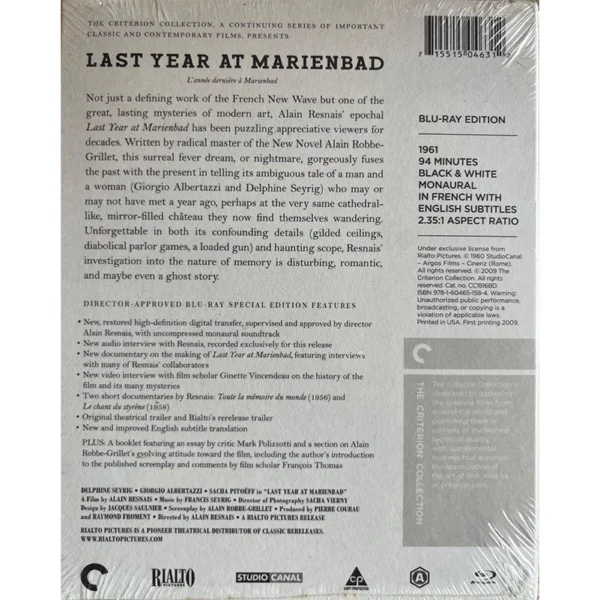 last year at marienbad Criterion Collection Digipak